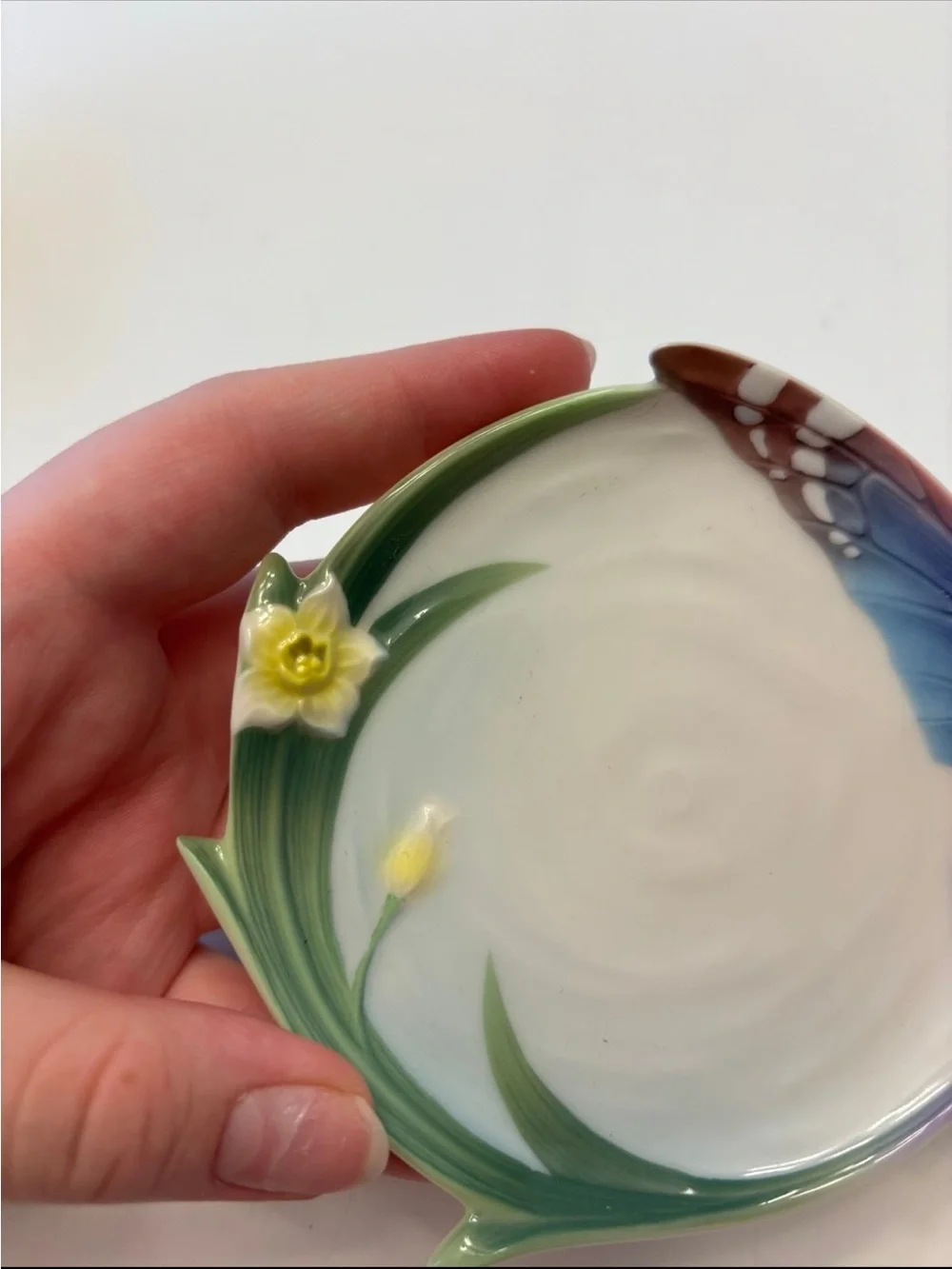 Franz Porcelain Butterfly Papillon Tea Cup and Saucer Set
